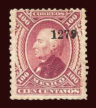 MEXICO Scott #111 1874 Miguel Hidalgo y Costilla without district name unused HR