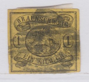 German States BRUNSWICK 1853-63 1sgr with Wmk Used Stamp A28P37F29465-