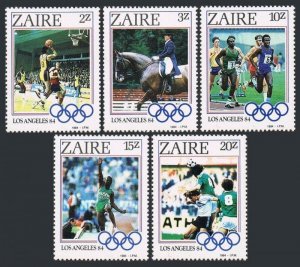 Zaire MNH 1154-8 Los Angeles Olympics 1984