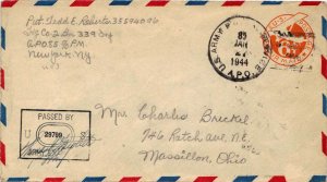 United States A.P.O.'s 6c Monoplane Air Envelope 1944 U.S. Army Postal Servic...