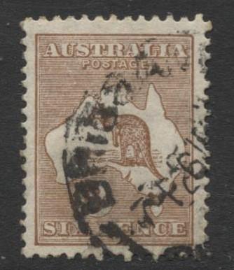 Australia - Scott 121 - Kangaroo -1931 - FU - Wmk 228 - 6d Stamp1