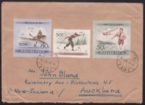 HUNGARY 1955 cover Budapest to New Zealand.................................A6123
