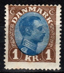 Denmark #128  F-VF Unused CV $75.00 (Z9974)