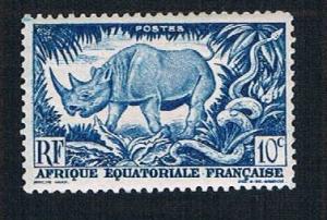 French Equatorial Africa 166 MLH Black Rhino (BP7813)