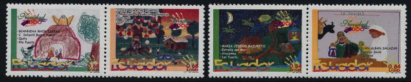 Ecuador 1546-7 MNH Christmas, Children's Art