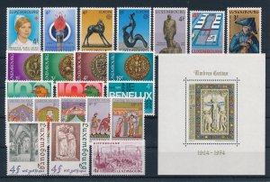 Luxembourg Luxemburg 1974 Complete Year Set  MNH