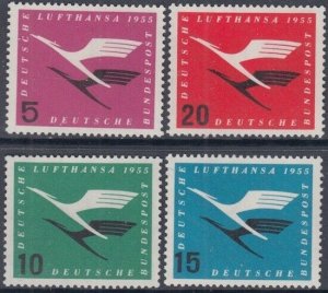 GERMANY Sc # C61-4 MNH CPL LUFTHANSA AIRLINES