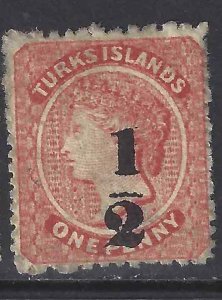 Turks Island 1881 SC 11 Hinged SCV$ 210.00