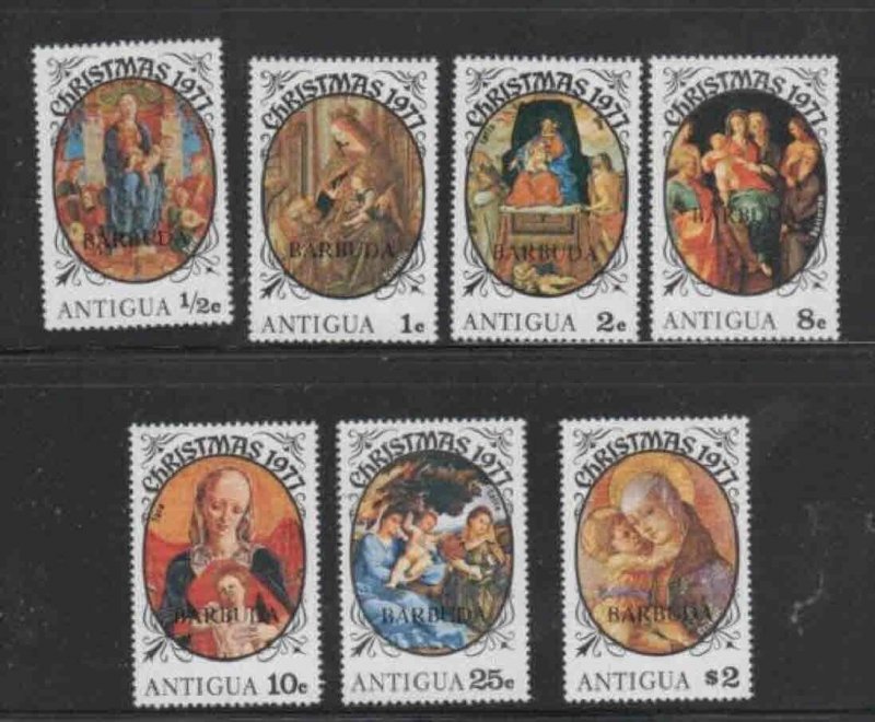 BARBUDA #305-311 1977 CHRISTMAS MINT VF NH O.G 