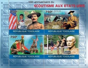 Togo 2010 MNH - 100th An. of Scouting in the United States, Baden Powell.