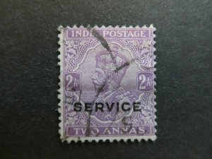 A4P19F25 British India Official Stamp 1912-22 Wmk Star optd 2a used-
