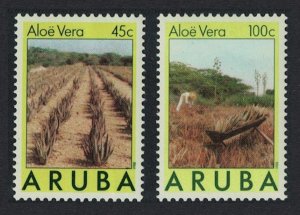 Aruba 'Aloe vera' Medical Plant Flora 2v 1988 MNH SG#41=43