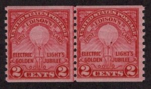 US #656 Pair Electric Light AVG/MNH ~jm-1925