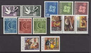 Portugal Sc 846/1424 MNH. 1960-79 isues, 5 cplt sets, VF