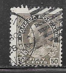 Canada #120  50c  King George V  (U) CV $3.75