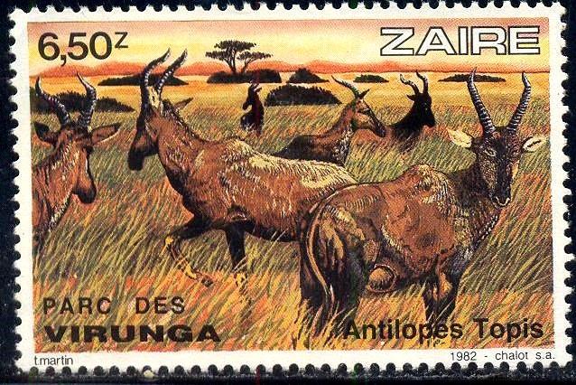 Antelope from Virunga National Park, Zaire SC#1081 MNH