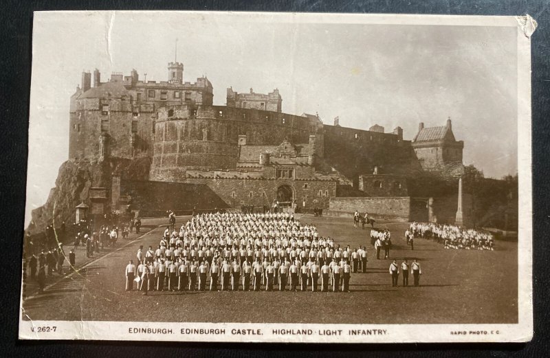 1910s Portland England Real Picture Postcard Cover To Devon Highland Infantry 