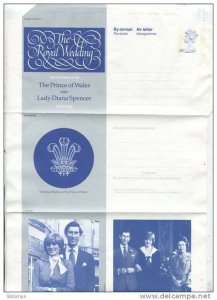 Great Britain Postal Stationary Wrapper Airmail Unused The Prince of Wales and D