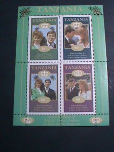 TANZANIA-ROYAL WEDDING -PRINCE ANDREW MNH S/S SHEET-VERY FINE