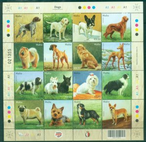 Malta 2018 Dogs MS MUH (XL Shipping)