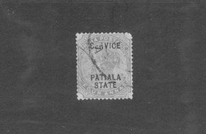 INDIA PATIALA STATE 012 USED BIN $0.50