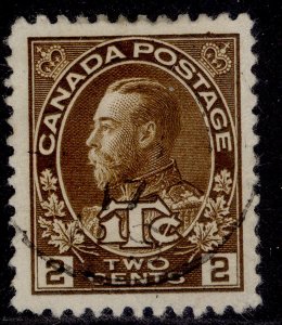 CANADA GV SG238, 2c + 1c brown, FINE USED. Cat £27.