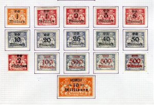 GERMANY; DANZIG 1923 early surcharged Postage Dues issue Mint hinged SET