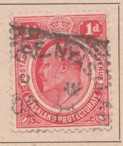 NYASALAND 1908 WMK Mult Crown CA 1d Used Stamp A30P13F41678-