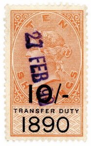 (I.B) QV Revenue : Transfer Duty 10/- (1890)