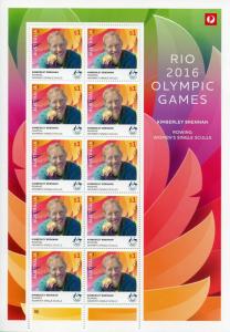 Australia 2016 MNH Rio Olympics Gold Medal Kimberley Brennan 10v M/S Stamps