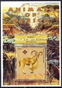 Malawi 2005 Fauna Scouting Scouts Goats S/S MNH