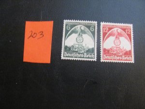 Germany 1935 MNH  SC 465-466 SET XF 20 EUROS (203)