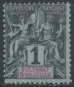 Anjouan, Sc #1, 1c MH