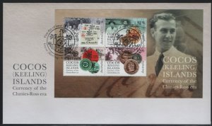 Cocos Islands 2020 FDC Sc 413a Currency of the Clunies-Ross Era Sheet