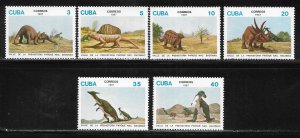 Cuba 2954-2959 Dinosaur Exhibits Bacanao National Park set MNH