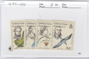 Falkland Isls Dependencies 1L97-100 Naturalists mnh