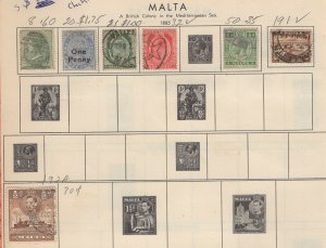 Malta Old Lot Of 7 Used Singles.   #02 MALTLot7