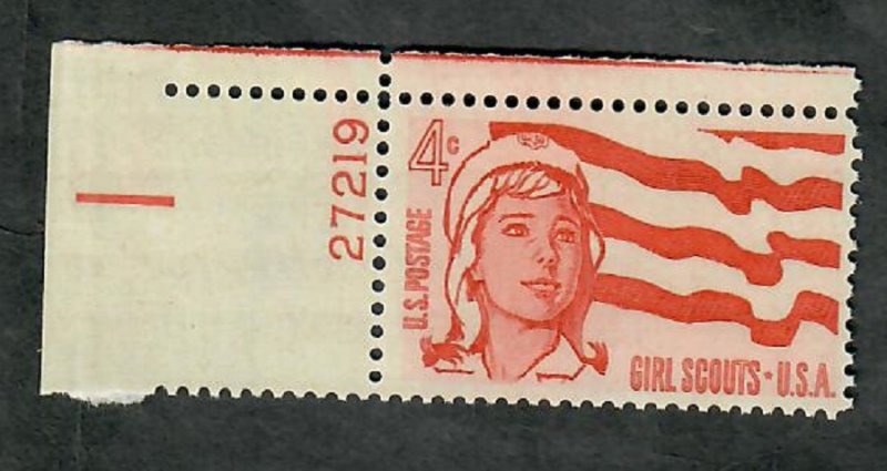 1199 Girl Scouts MNH plate number single PNS