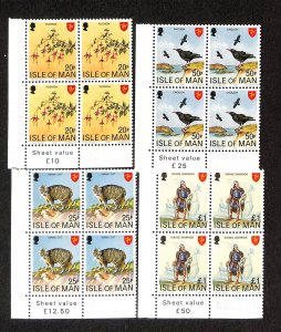 Isle of Man, Postage Stamp, #126-129 Blocks Mint NH, 1978 (BA)