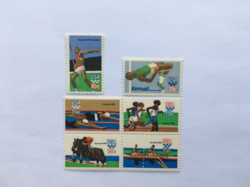 USA 1980 Summer Olympics Games Mint