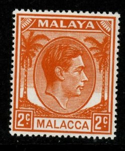 MALAYA MALACCA SG4 1949 2c ORANGE MTD MINT 