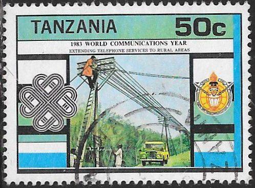 Tanzania 229 Used - ‭World Communications Year - ‭Rural Telephone Service