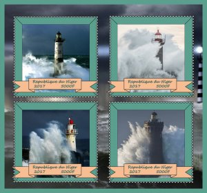 Stamps. Lighthouses 2017  year 1+1 sheets perforated