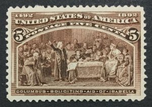 MOMEN: US #234 MINT OG H XF #30337