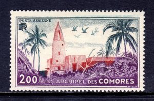 COMORO ISLANDS — SCOTT C3 — 1954 200fr MOSQUE — MH — SCV $26