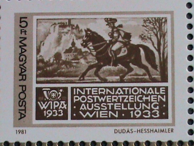HUNGARY-1981 SC#2696  WIPA PHILATELIC SHOW-VIENNA-MNH-S/S-VERY FINE