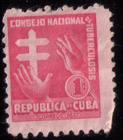 CUBA (1953) Sc #RA21 MLH HANDS REACHINGBob Fine