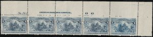 U.S. 230 Plate Strp/5, Impt. & Letter NH (80720) 
