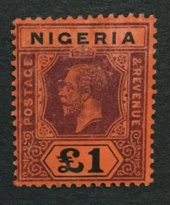 MOMEN: NIGERIA SG #12 1914-29 MINT OG H LOT #194725-3204