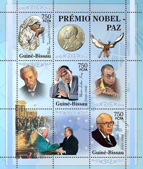 Guinea - Bissau 2005 - Nobel Prize Winners - Peace-Mother Teresa, M.L. King. MNH